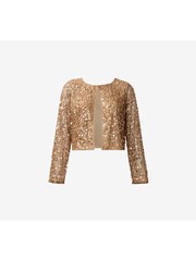 Adrianna Papell Metallic Sequin Mesh Jacket - Image 5 of 5