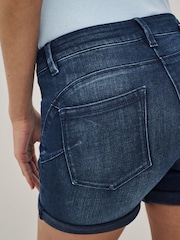 Blau - Lift Slim and Shape Shorts mit Aufschlag - Bild 5 von 6