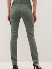 Khaki Green Lift Slim And Shape Skinny Combat Jeans - Image 2 of 4