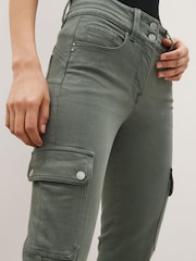 Khaki Green Lift Slim And Shape Skinny Combat Jeans - Image 3 of 4