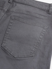 Charcoal Grey Straight Stretch Denim Shorts - Image 3 of 4