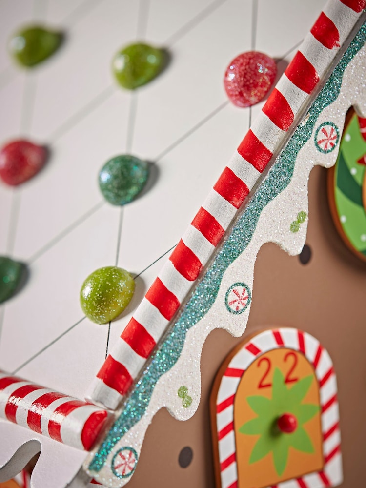 Cox & Cox Brown Gingerbread House Advent Calendar - Image 2 of 5