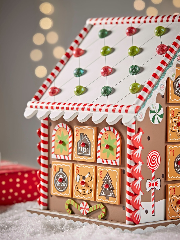 Cox & Cox Brown Gingerbread House Advent Calendar - Image 5 of 5