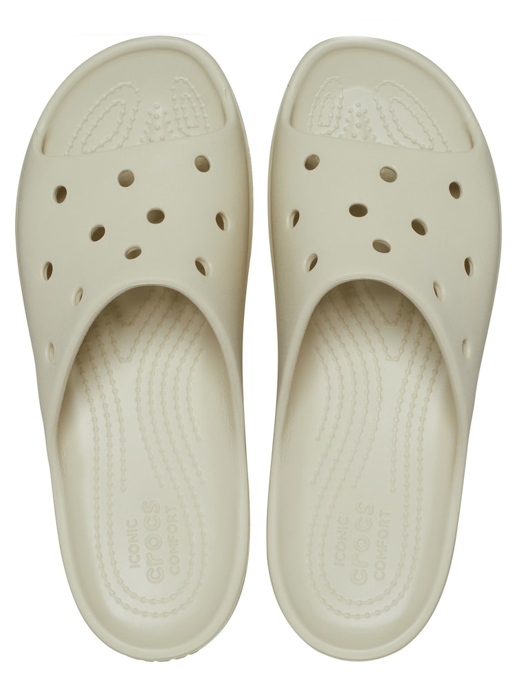 Buy Crocs Cream Classic Platform Slide Sandals from Next Oman
