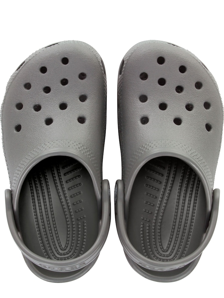 Crocs Grey Kids Unisex Classic Clogs - Image 5 of 9