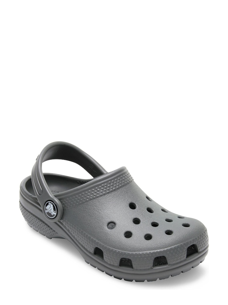 Crocs Grey Kids Unisex Classic Clogs - Image 7 of 9