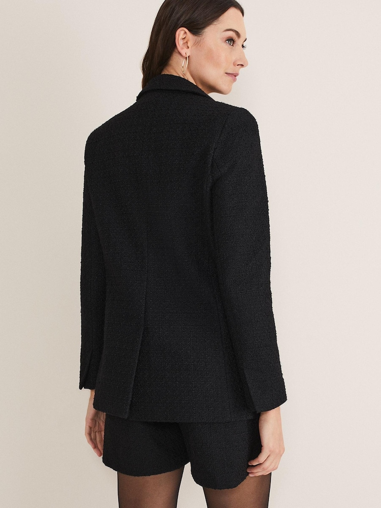 Phase Eight Black Bouclé Auden Co-Ord Blazer - Image 2 of 6