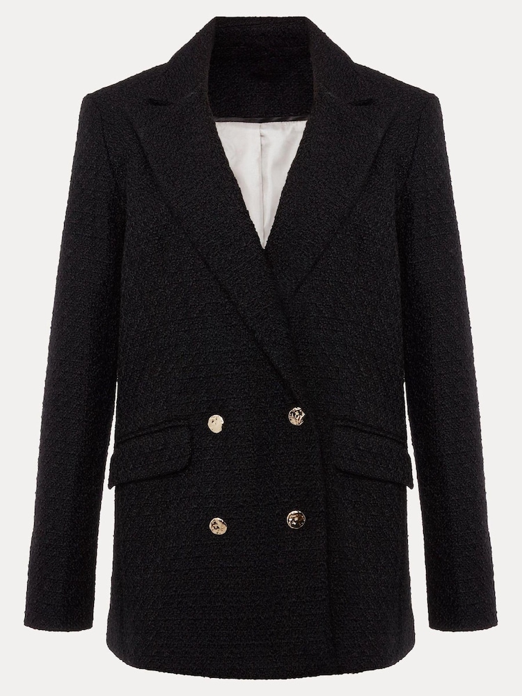 Phase Eight Black Bouclé Auden Co-Ord Blazer - Image 6 of 6