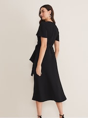 Phase Eight Black Frill Julissa Wrap Dress - Image 2 of 6