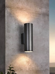 Eglo Grey Riga 2Light LED UpDown Exterior Outdoor Wall Light - Image 1 of 3