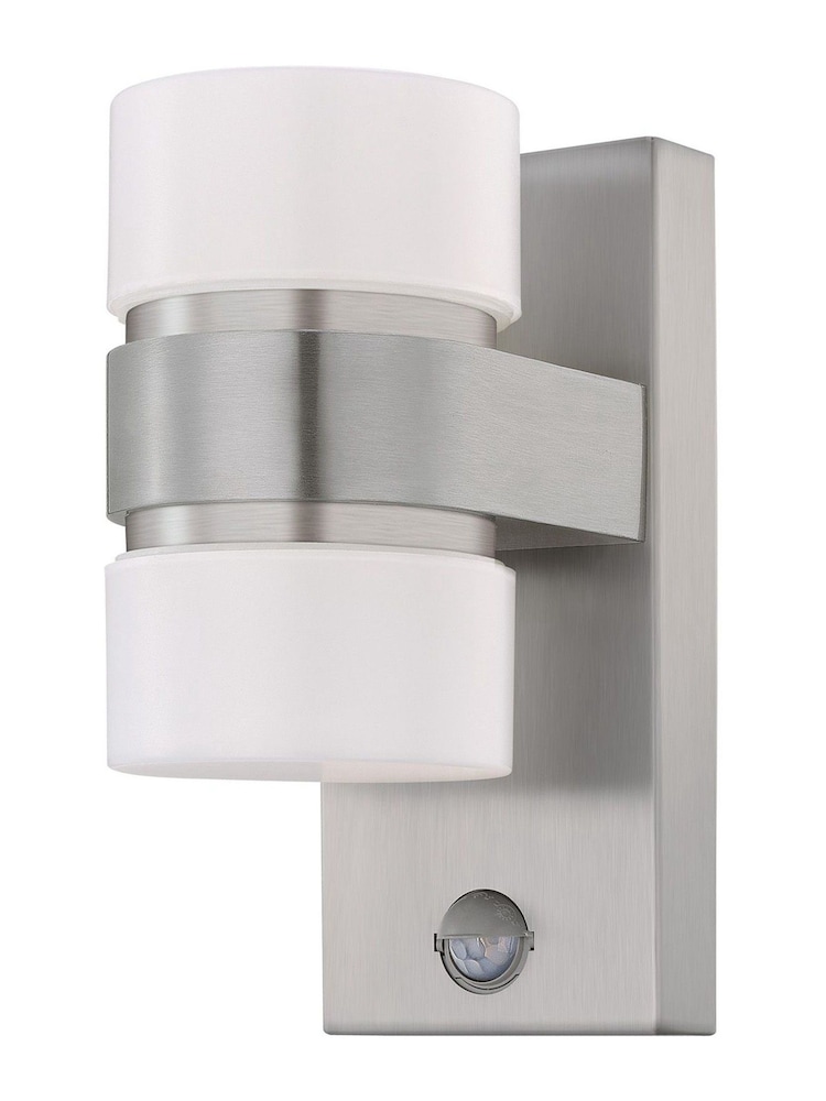 Eglo Silver Atollari LED 2Light Silver Exterior Outdoor Wall Light - Image 2 of 3 Eglo Silver Atollari LED 2Light Silver Exterior Outdoor Wall Light - Image 2 of 3