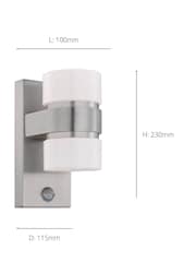 Eglo Silver Atollari LED 2Light Silver Exterior Outdoor Wall Light - Image 4 of 5
