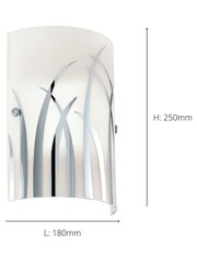 Eglo White Rivato Wall Light in Chrome Decoration - Image 3 of 4