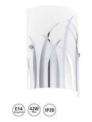 Eglo White Rivato Wall Light in Chrome Decoration - Image 4 of 4
