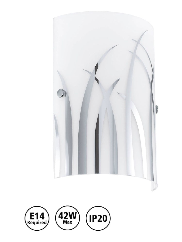 Eglo White Rivato Wall Light in Chrome Decoration - Image 4 of 4