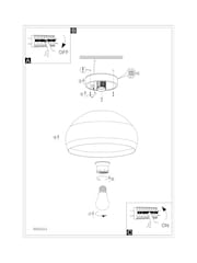 Eglo Black/Gold Mogano 2 D280cm Ceiling Light - Image 5 of 5