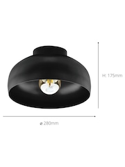 Eglo Black Mogano 2 D280cm Matte Ceiling Light - Image 4 of 4