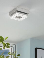 Eglo Silver Fradelo LED Crystal Ceiling Light - Image 1 of 3