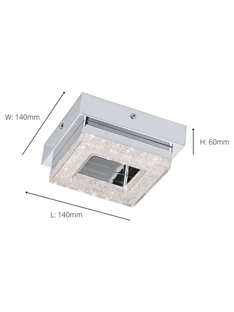 Eglo Silver Fradelo LED Crystal Ceiling Light - Image 3 of 3 Eglo Silver Fradelo LED Crystal Ceiling Light - Image 3 of 3