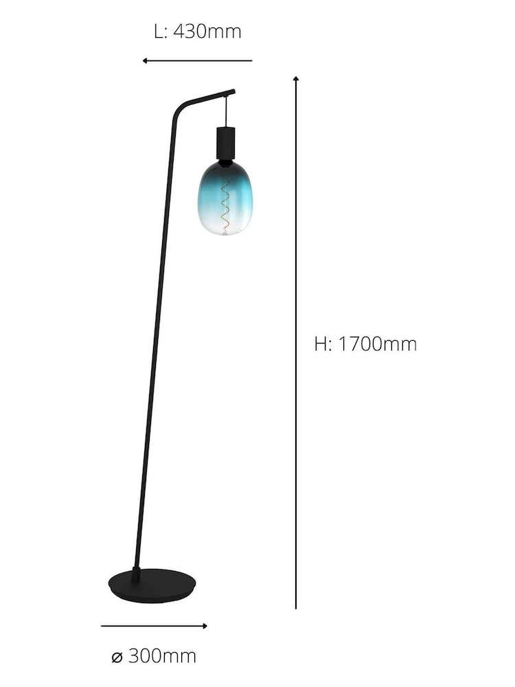 Eglo Black Cranley Steel Floor Lamp - Image 3 of 3