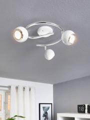 Eglo White Bimeda LED and Chrome Ceiling Light - Image 1 of 3