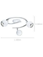 Eglo White Bimeda LED and Chrome Ceiling Light - Image 3 of 3