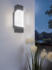 Eglo Grey Gorzano LED Glass Exterior Outdoor Wall Light - Image 1 of 3
