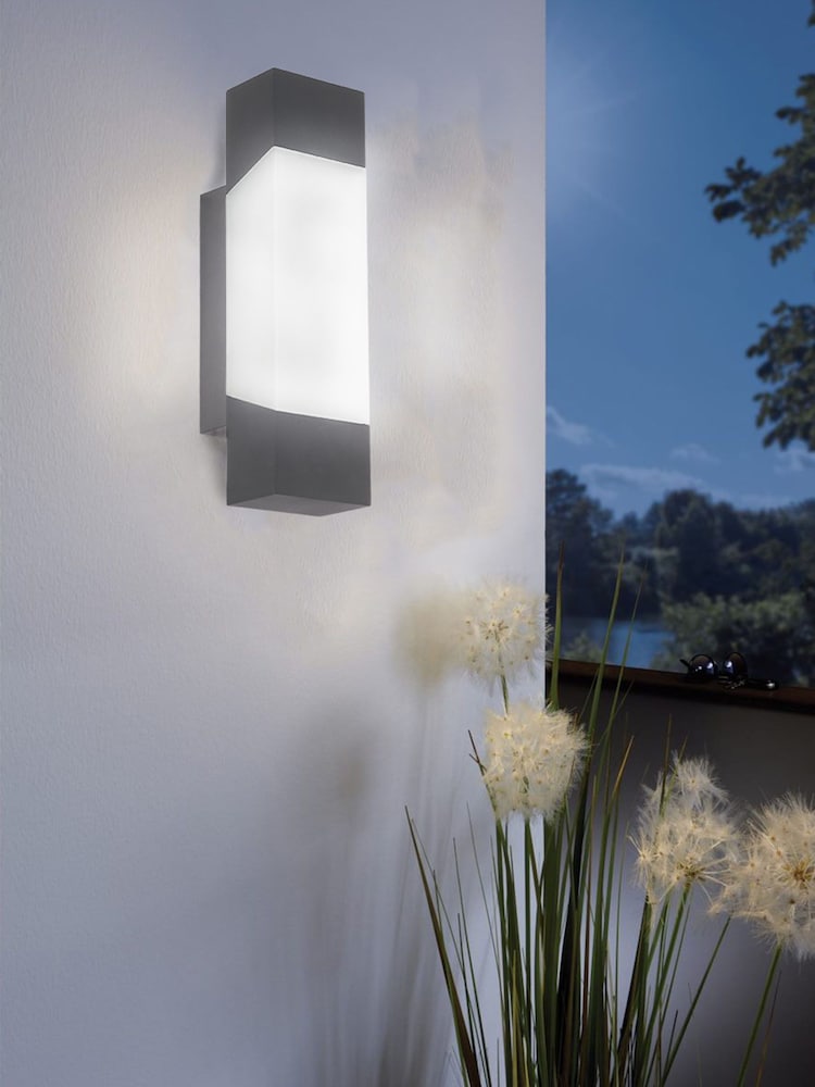 Eglo Grey Gorzano LED Glass Exterior Outdoor Wall Light - Image 1 of 3 Eglo Grey Gorzano LED Glass Exterior Outdoor Wall Light - Image 1 of 3