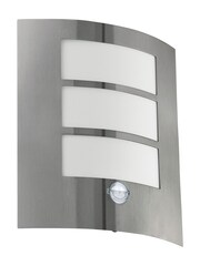 Eglo Silver City Stainless Steel Exterior Wall Light with Sensor - Image 2 of 3