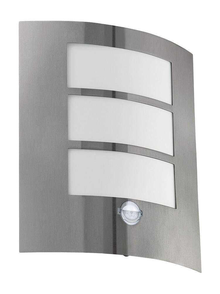 Eglo Silver City Stainless Steel Exterior Wall Light with Sensor - Image 2 of 3