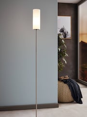Eglo White Troy 3 Nickel and Matte Floor Lamp - Image 1 of 5