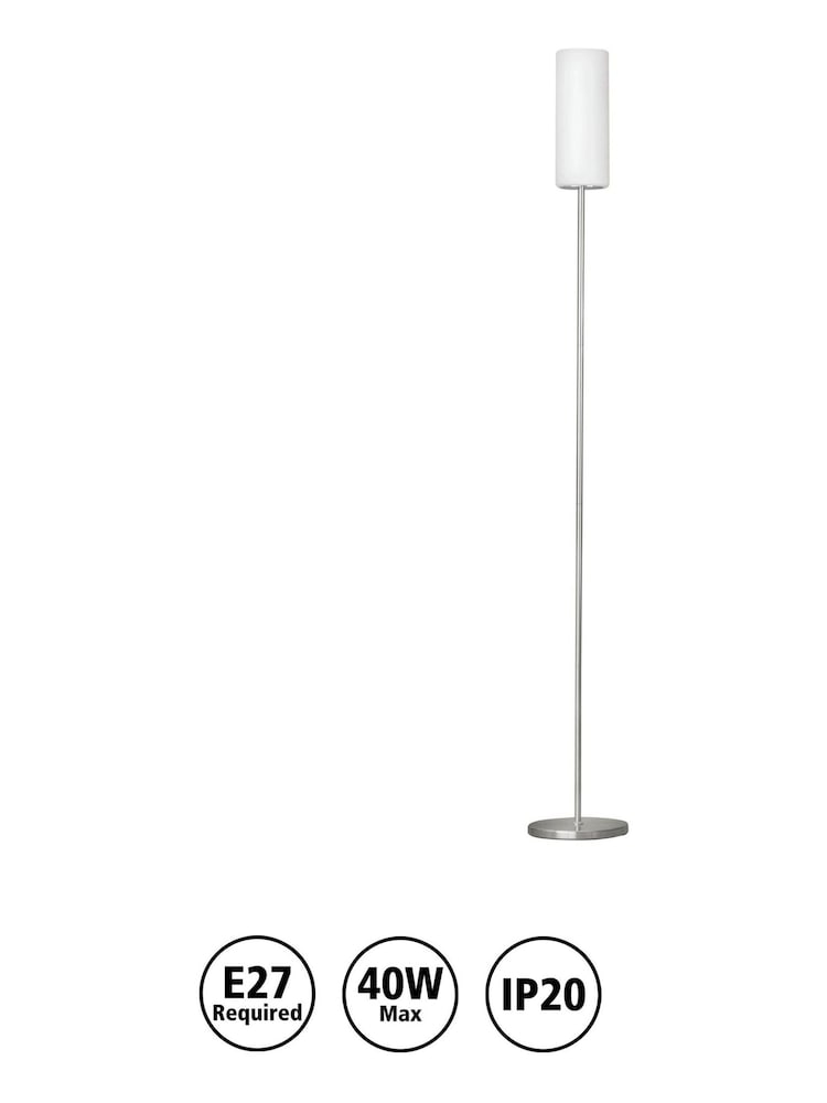 Eglo White Troy 3 Nickel and Matte Floor Lamp - Image 5 of 5