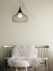Eglo Black Staverton Wired Teardrop Shaped Single Ceiling Light Pendant - Image 1 of 4