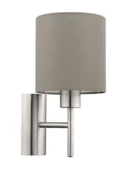 Eglo Purple Pasteri Nickel and Taupe Wall Light with Switch - Image 2 of 3