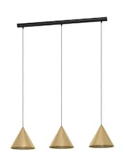 Eglo Brushed Gold Narices 3 Light Ceiling Light Pendant - Image 2 of 3