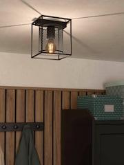 Eglo Black Catterick Mesh Ceiling Light - Image 1 of 3