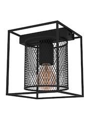 Eglo Black Catterick Mesh Ceiling Light - Image 2 of 3