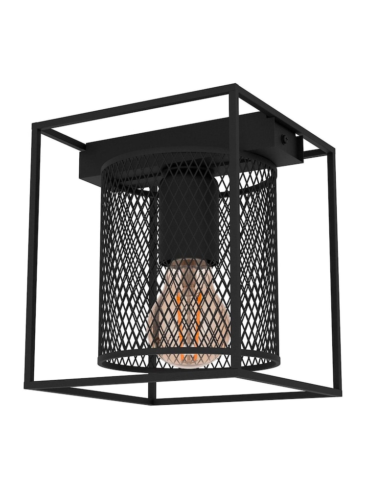 Eglo Black Catterick Mesh Ceiling Light - Image 2 of 3