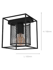 Eglo Black Catterick Mesh Ceiling Light - Image 3 of 3
