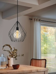Eglo Black Carlton Wired Ceiling Light Pendant - Image 1 of 4