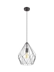 Eglo Black Carlton Wired Ceiling Light Pendant - Image 3 of 4