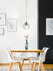 Eglo Black Ariscani Smoked Glass Single Pendant - Image 1 of 3
