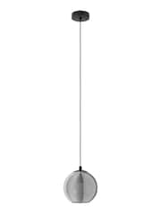 Eglo Black Ariscani Smoked Glass Single Pendant - Image 2 of 3