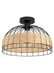 Eglo Natural Anwick Rattan Ceiling Light - Image 2 of 3