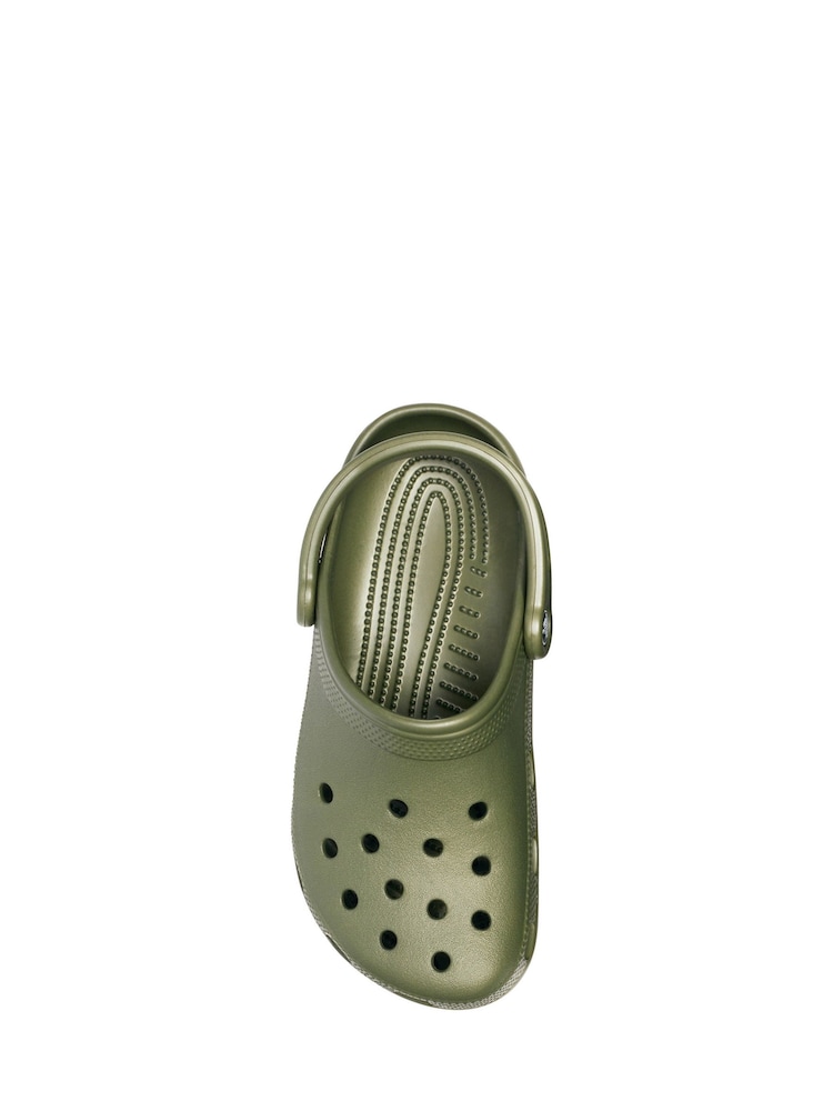 Crocs Khaki Green Adults Classic Clogs - Image 3 of 9