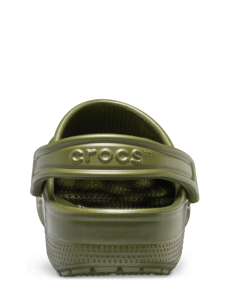 Crocs Khaki Green Adults Classic Clogs - Image 6 of 9
