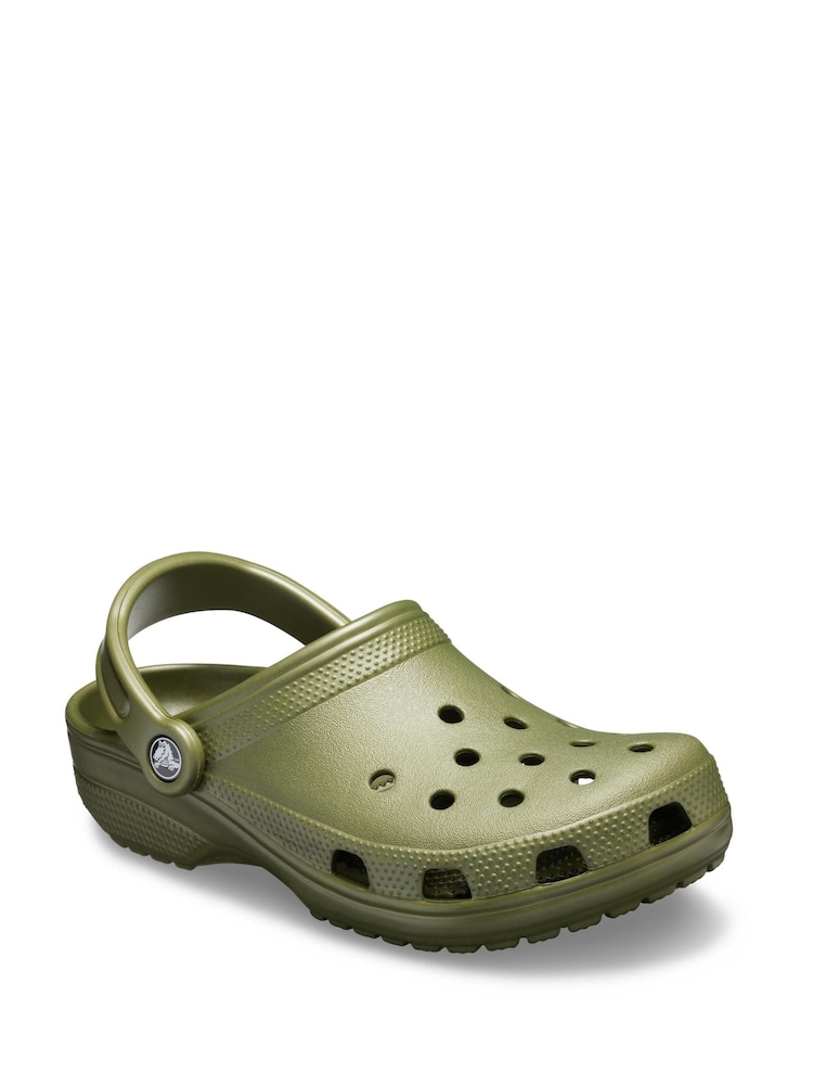 Crocs Khaki Green Adults Classic Clogs - Image 7 of 9