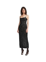 Bardot Black Infinite Sequin Maxi Dress - Image 3 of 5