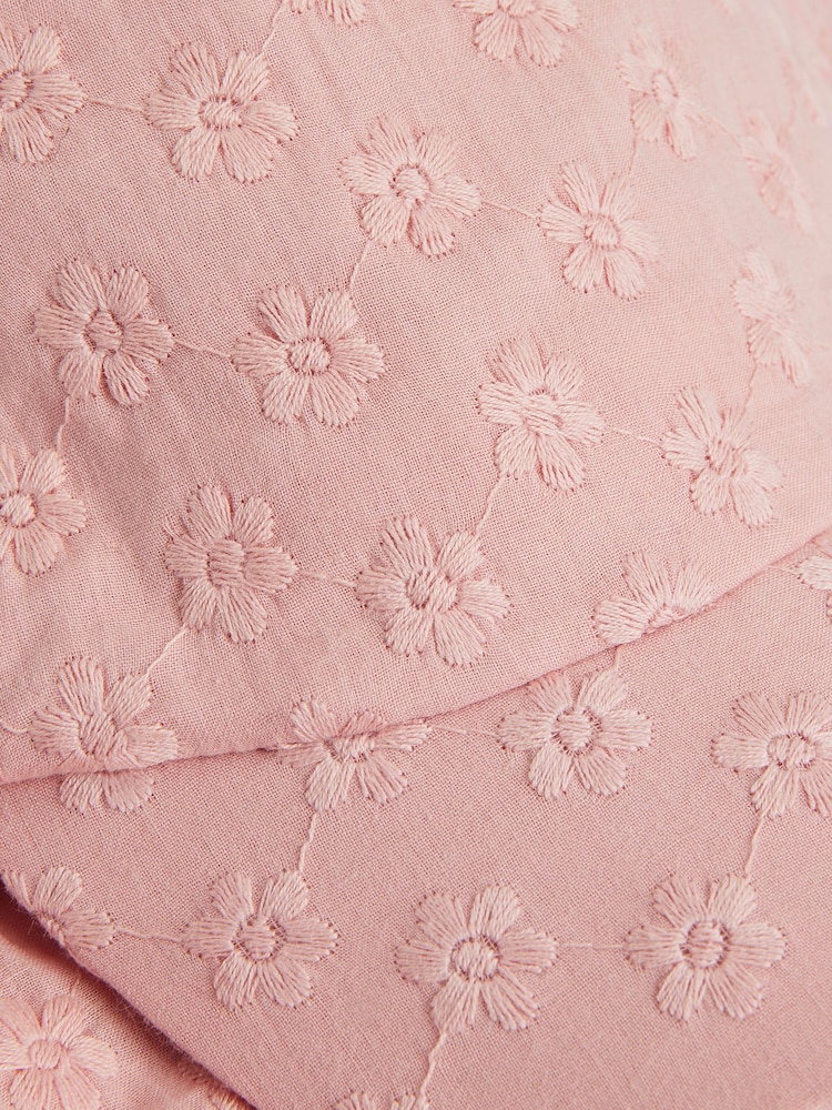 Pink Broderie Legionnaire 100% Cotton Hat (3mths-10yrs) - Image 2 of 3