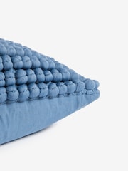 Blue 43 x 43cm Global Bobble 100% Cotton Cushion - Image 2 of 5